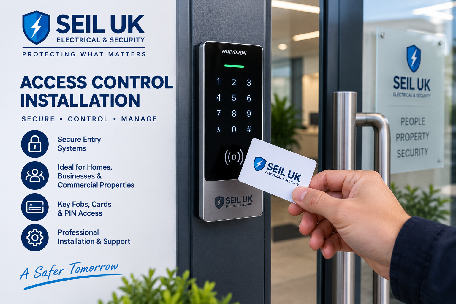 SEIL UK Access Control Installation – Hounslow & London SEIL UK professional access control installation in Hounslow and London with key card, PIN and secure door entry systems.